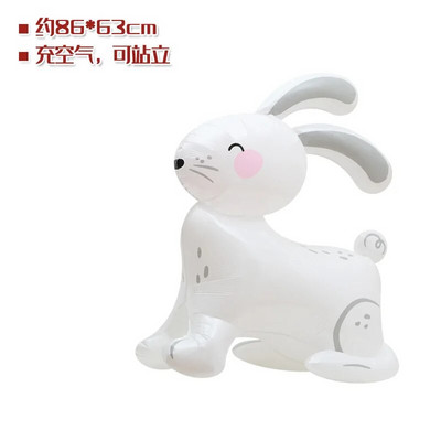 Карикатура Зайче Животно Алуминиево фолио Балон Великденско зайче от джунглата Животни Балони Детски Baby Shower Сватба Рожден Ден Декорация
