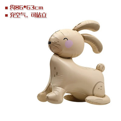 Карикатура Зайче Животно Алуминиево фолио Балон Великденско зайче от джунглата Животни Балони Детски Baby Shower Сватба Рожден Ден Декорация