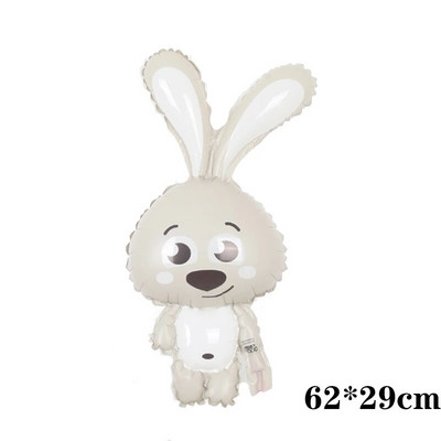 Карикатура Зайче Животно Алуминиево фолио Балон Великденско зайче от джунглата Животни Балони Детски Baby Shower Сватба Рожден Ден Декорация
