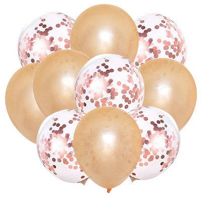 10 ΤΕΜ. Χρυσό Ασημί Μεταλλικό Λατέξ Μπαλόνια Κομφετί Baby Shower Γάμος Πρωτοχρονιάτικα Διακοσμητικά για πάρτι γενεθλίων Matte Globos