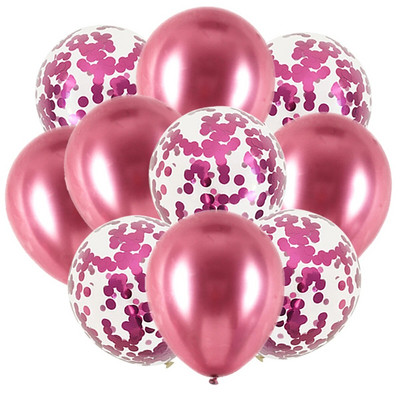 10 ΤΕΜ. Χρυσό Ασημί Μεταλλικό Λατέξ Μπαλόνια Κομφετί Baby Shower Γάμος Πρωτοχρονιάτικα Διακοσμητικά για πάρτι γενεθλίων Matte Globos