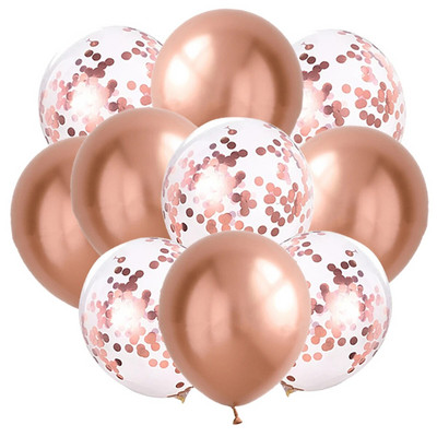 10 ΤΕΜ. Χρυσό Ασημί Μεταλλικό Λατέξ Μπαλόνια Κομφετί Baby Shower Γάμος Πρωτοχρονιάτικα Διακοσμητικά για πάρτι γενεθλίων Matte Globos