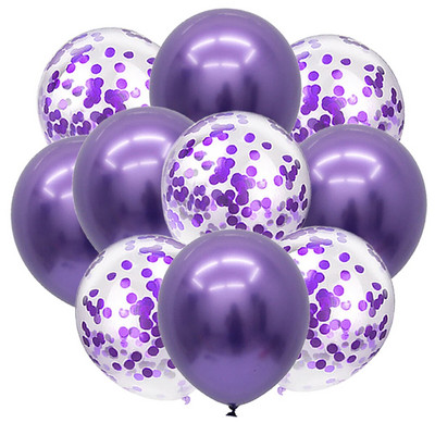 10 ΤΕΜ. Χρυσό Ασημί Μεταλλικό Λατέξ Μπαλόνια Κομφετί Baby Shower Γάμος Πρωτοχρονιάτικα Διακοσμητικά για πάρτι γενεθλίων Matte Globos