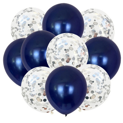 10 ΤΕΜ. Χρυσό Ασημί Μεταλλικό Λατέξ Μπαλόνια Κομφετί Baby Shower Γάμος Πρωτοχρονιάτικα Διακοσμητικά για πάρτι γενεθλίων Matte Globos