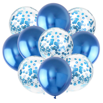 10 ΤΕΜ. Χρυσό Ασημί Μεταλλικό Λατέξ Μπαλόνια Κομφετί Baby Shower Γάμος Πρωτοχρονιάτικα Διακοσμητικά για πάρτι γενεθλίων Matte Globos