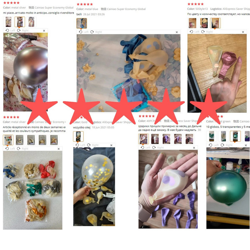 10 ΤΕΜ. Χρυσό Ασημί Μεταλλικό Λατέξ Μπαλόνια Κομφετί Baby Shower Γάμος Πρωτοχρονιάτικα Διακοσμητικά για πάρτι γενεθλίων Matte Globos