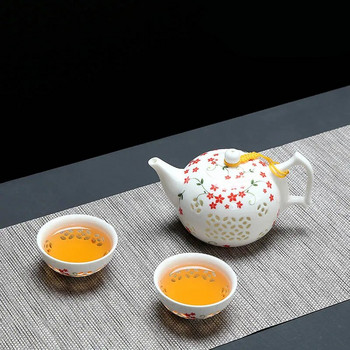 Висококачествен синьо-бял керамичен сервиз за чай, 1 саксия 2 чаши изящни чайници чаена чаша порцелан китайски кунг-фу сервиз за чай сервиз за напитки