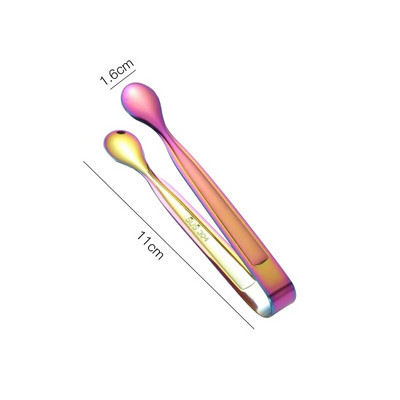 Stezaljke za kockice leda od nehrđajućeg čelika Okrugla glava Male hvataljke za roštilj za pecivo Stezaljka za posluživanje Pribor za bar