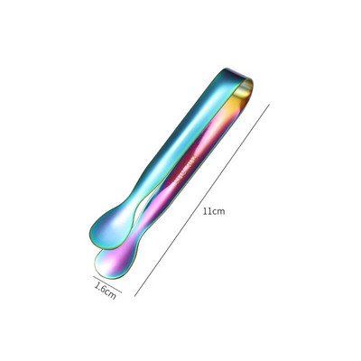 Stezaljke za kockice leda od nehrđajućeg čelika Okrugla glava Male hvataljke za roštilj za pecivo Stezaljka za posluživanje Pribor za bar