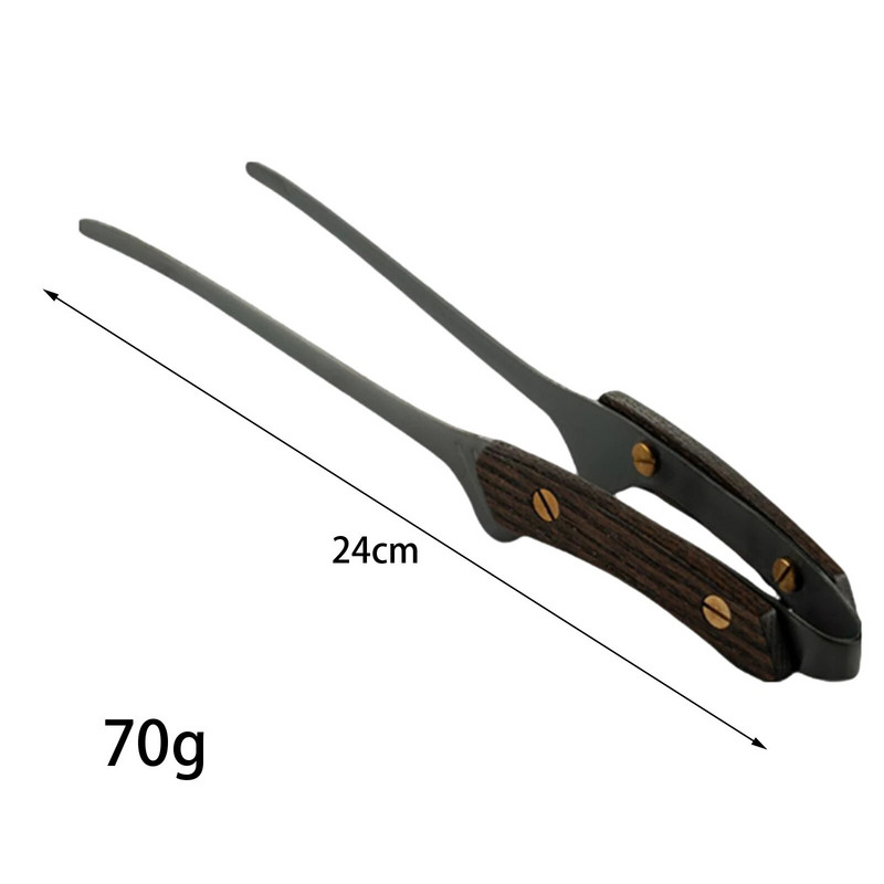 Nerūdijančio plieno kepsninės spaustukai kepsnių kepsnelių segtukai Pradžia Viešbutis Restoranas Duonos kepimo spaustukai Neslystančios medinės rankenos maisto spaustukai