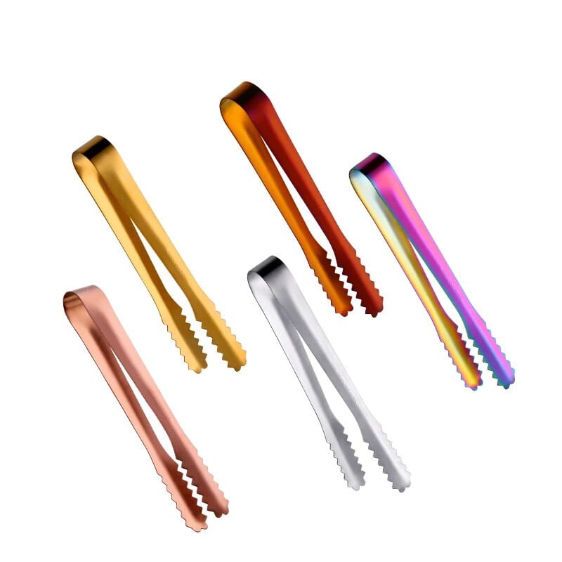 1 db arany mini jégcsipesz rozsdamentes acél arany cukorbilincs kávé jégkockafogóhoz ételtálaló klip party bár konyhai edények