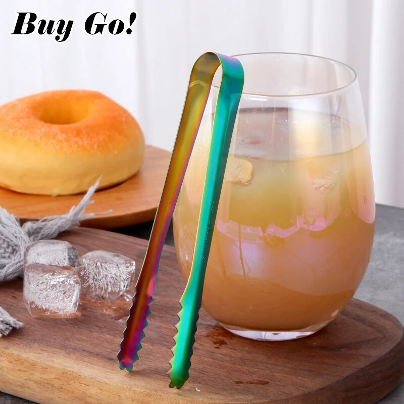 1 db arany mini jégcsipesz rozsdamentes acél arany cukorbilincs kávé jégkockafogóhoz ételtálaló klip party bár konyhai edények