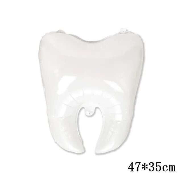 1 vnt. dideli dantų folijos oro balionai vaikams Puikūs pripučiami rožiniai mėlyni gaubliai su gimtadienio vakarėlio dekoracijomis Vaikų dušas berniukui mergaitei