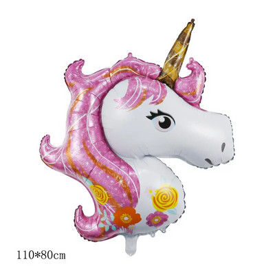 Crtani jednorog Tema aluminijske folije Balon Rođendanska zabava Dekoracija Balon Djevojčica Baby Shower
