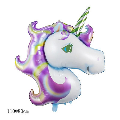 Crtani jednorog Tema aluminijske folije Balon Rođendanska zabava Dekoracija Balon Djevojčica Baby Shower