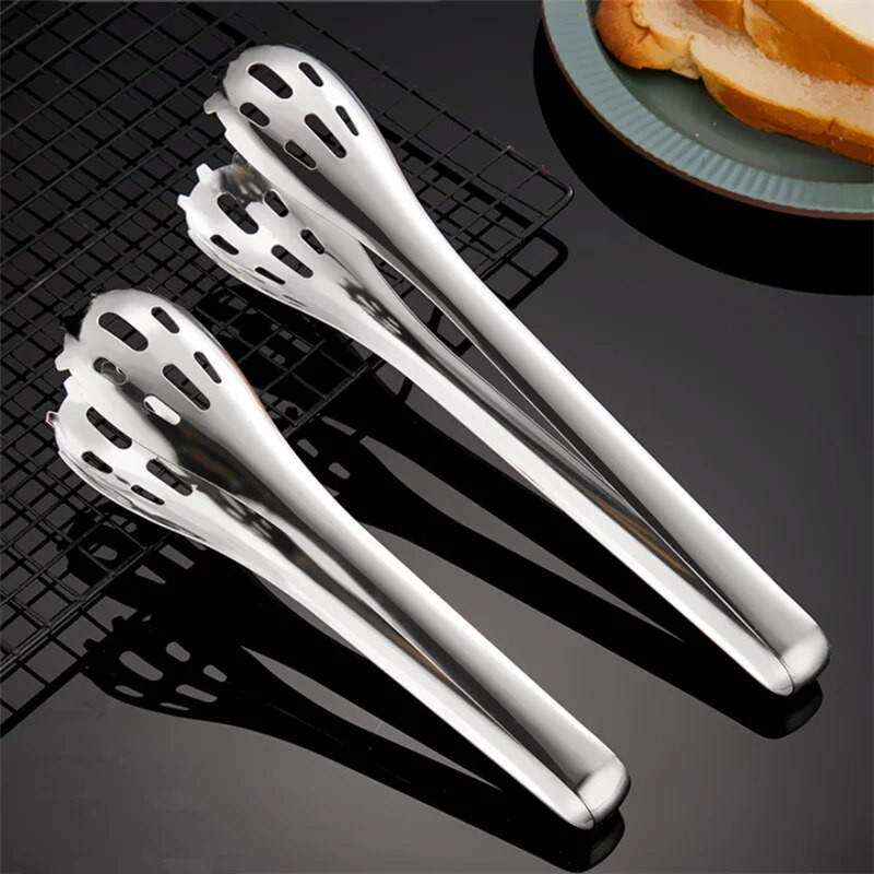 304 Nerūdijančio plieno ilgų rankų virtuvės maisto žnyplės Kiaušinių duonos makaronų salotų spaustukas Grilio spaustukas Virtuvės reikmenys Maisto gaminimo reikmenys