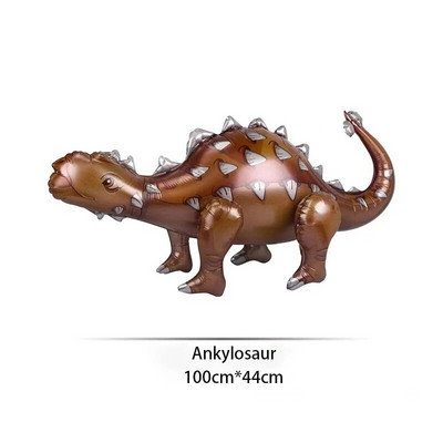Dideli 4D dinozaurų folijos balionai Džiunglių gyvūnų berniukų gimtadienio vakarėlių dekorai Juros periodo drakonų vaikams žaislai oro gaublių reikmenys