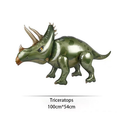 Dideli 4D dinozaurų folijos balionai Džiunglių gyvūnų berniukų gimtadienio vakarėlių dekorai Juros periodo drakonų vaikams žaislai oro gaublių reikmenys