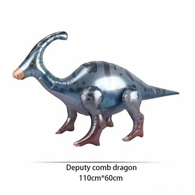Dideli 4D dinozaurų folijos balionai Džiunglių gyvūnų berniukų gimtadienio vakarėlių dekorai Juros periodo drakonų vaikams žaislai oro gaublių reikmenys