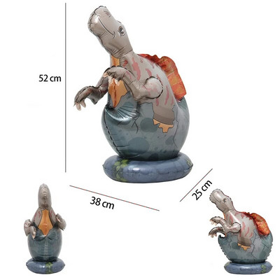 Dideli 4D dinozaurų folijos balionai Džiunglių gyvūnų berniukų gimtadienio vakarėlių dekorai Juros periodo drakonų vaikams žaislai oro gaublių reikmenys