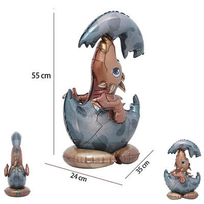 Dideli 4D dinozaurų folijos balionai Džiunglių gyvūnų berniukų gimtadienio vakarėlių dekorai Juros periodo drakonų vaikams žaislai oro gaublių reikmenys