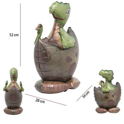 Dideli 4D dinozaurų folijos balionai Džiunglių gyvūnų berniukų gimtadienio vakarėlių dekorai Juros periodo drakonų vaikams žaislai oro gaublių reikmenys