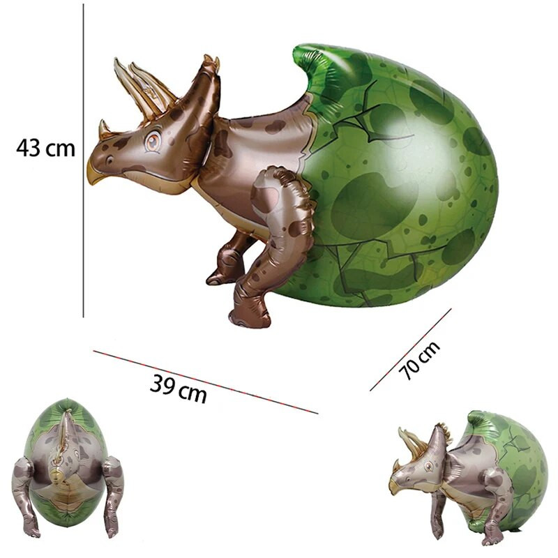 Dideli 4D dinozaurų folijos balionai Džiunglių gyvūnų berniukų gimtadienio vakarėlių dekorai Juros periodo drakonų vaikams žaislai oro gaublių reikmenys