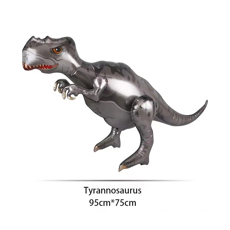 Dideli 4D dinozaurų folijos balionai Džiunglių gyvūnų berniukų gimtadienio vakarėlių dekorai Juros periodo drakonų vaikams žaislai oro gaublių reikmenys