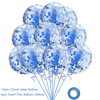 12 ιντσών 10 τμχ Διαφανές μπαλόνι κομφετί ηλίου Baby Shower Γενέθλια Διακόσμηση γάμου πούλιες