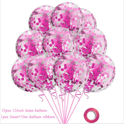 12 colių 10 vnt permatomų balionų konfeti helio kūdikių dušas gimtadienio vakarėlio vestuvių dekoravimo blizgučiai