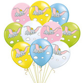 10 vnt/stal. Dramblio balionai Baby Shower Vakarėlio dekoras berniukams Mergaitėms Gyvūnams Pet Fly Dramblys Latekso Balionas Dumbo Gimtadienio puošmena