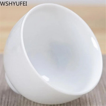 NLSLASI Κινέζικο λευκό πορσελάνινο φλιτζάνι τσαγιού κεραμικά σε στυλ Zen Σετ τσαγιού χειροποίητο master cup προσωπικό φλιτζάνι τσαγιού Οικιακό 6 τμχ
