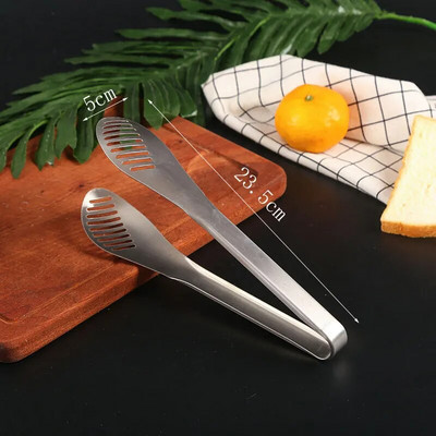 Мултистилови златни щипки за храна Щипка за пържоли за хляб Щипка за пържола от неръждаема стомана Скоба за източване на маслото с незалепващо покритие Домашни кухненски аксесоари Прибори