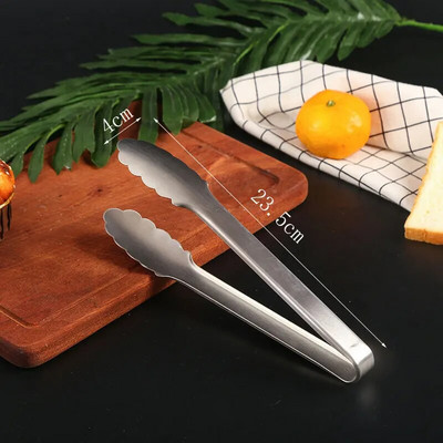 Мултистилови златни щипки за храна Щипка за пържоли за хляб Щипка за пържола от неръждаема стомана Скоба за източване на маслото с незалепващо покритие Домашни кухненски аксесоари Прибори