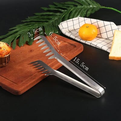 Мултистилови златни щипки за храна Щипка за пържоли за хляб Щипка за пържола от неръждаема стомана Скоба за източване на маслото с незалепващо покритие Домашни кухненски аксесоари Прибори