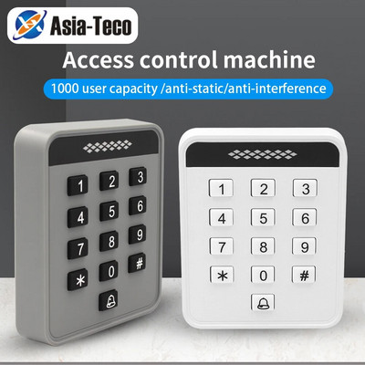 1000 потребители Лесна клавиатура за контрол на достъпа Самостоятелна RFID машина Парола 125KHz 13.56MHz Карта за отваряне на врати Wiegand 26 34 Изход