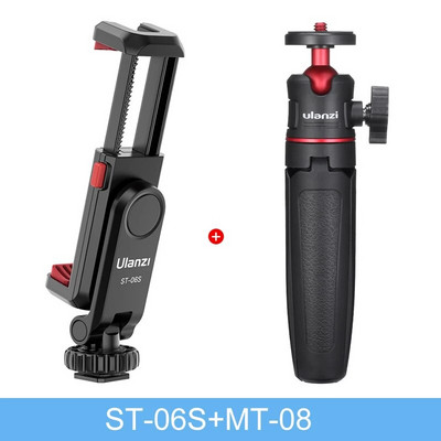 Ulanzi ST-06S vertikāla šaušanas tālruņa stiprinājuma turētājs DSLR kameras monitora stiprinājuma statīva stiprinājuma skava viedtālruņa videologu uzņemšanai