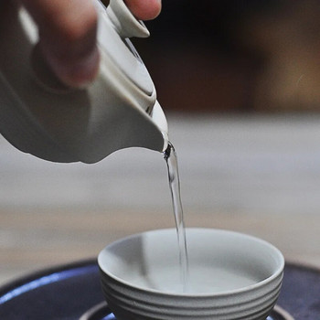 Обикновена груба керамика експресна чаша една тенджера една чаша един човек Японски туристически преносим офис кунгфу комплект за чай чайник