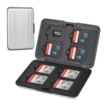 12 слота Водоустойчив калъф за SD карта Държач за Micro SD карта за Microsd калъф Мека вътрешност от пяна Кутия за съхранение на карта с памет с ремък