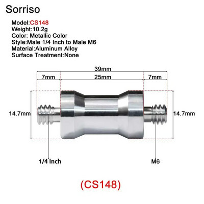 Βίδα μετατροπής κάμερας από αρσενικό σε θηλυκό 1/4''3/8'' ίντσας 20 σπειρωμάτων σταθερή μετατροπή βάσης για τρίποδο ελαφριάς βάσης Dslr