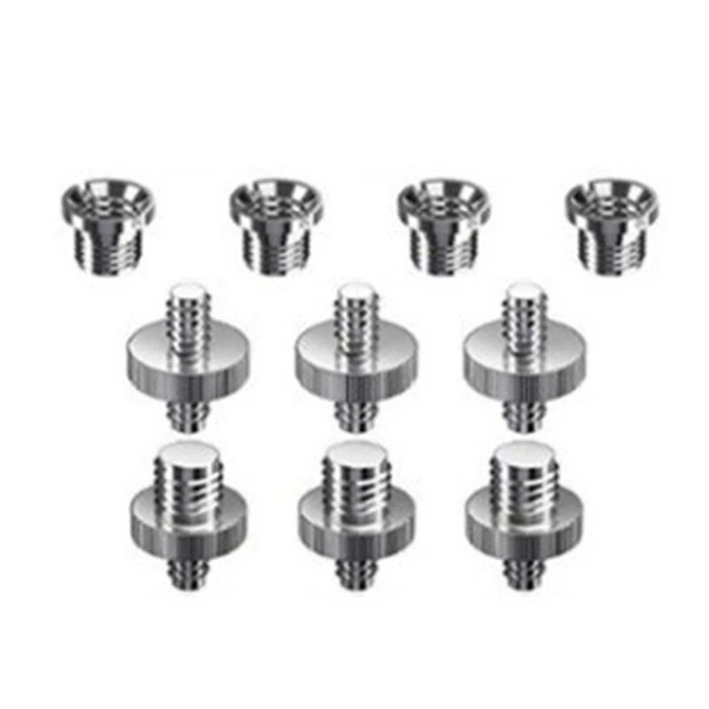 1/4 sraigtinė kamera 3/8 colių keitiklio srieginiai varžtai, montuojami blykstės karšto bato adapteris trikojo sriegio šviesos stovo plokštė 1/4" 3/8" rinkinys