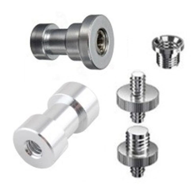 1/4 sraigtinė kamera 3/8 colių keitiklio srieginiai varžtai, montuojami blykstės karšto bato adapteris trikojo sriegio šviesos stovo plokštė 1/4" 3/8" rinkinys