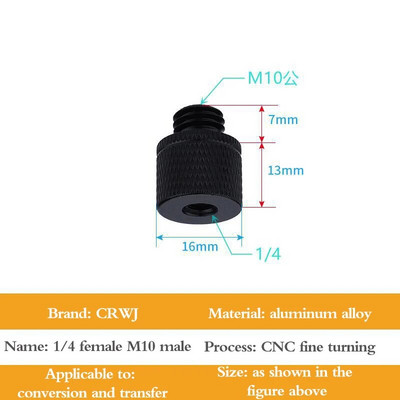 Pārveidošanas skrūve 1/4 uz M4 M5 M6 M8 M10 collu projektora kronšteina adaptera fotografēšanas piederumi kameras statīva lodgalvai