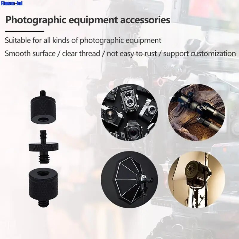 Pārveidošanas skrūve 1/4 uz M4 M5 M6 M8 M10 collu projektora kronšteina adaptera fotografēšanas piederumi kameras statīva lodgalvai