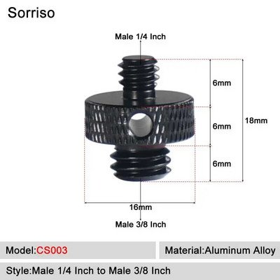 Kamera Vijak muški 1/4`` do 1/4 3/8 5/8 M4 M5 M6 M8 M10 M12 inča Adapter za montiranje na stativ Ploča za brzo otpuštanje za Dslr kuglastu glavu