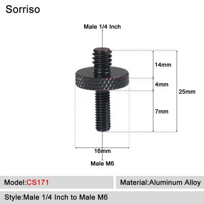 Kamera Vijak muški 1/4`` do 1/4 3/8 5/8 M4 M5 M6 M8 M10 M12 inča Adapter za montiranje na stativ Ploča za brzo otpuštanje za Dslr kuglastu glavu