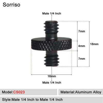 Kamera Vijak muški 1/4`` do 1/4 3/8 5/8 M4 M5 M6 M8 M10 M12 inča Adapter za montiranje na stativ Ploča za brzo otpuštanje za Dslr kuglastu glavu