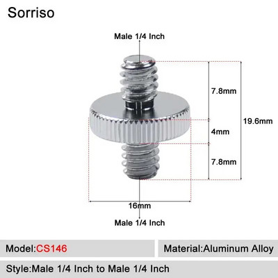 Kamera Vijak muški 1/4`` do 1/4 3/8 5/8 M4 M5 M6 M8 M10 M12 inča Adapter za montiranje na stativ Ploča za brzo otpuštanje za Dslr kuglastu glavu