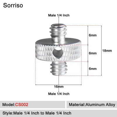 Kamera Vijak muški 1/4`` do 1/4 3/8 5/8 M4 M5 M6 M8 M10 M12 inča Adapter za montiranje na stativ Ploča za brzo otpuštanje za Dslr kuglastu glavu