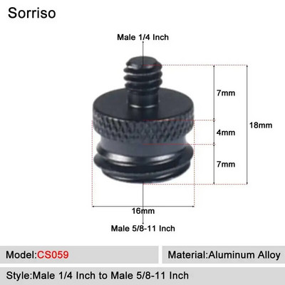 Kamera Vijak muški 1/4`` do 1/4 3/8 5/8 M4 M5 M6 M8 M10 M12 inča Adapter za montiranje na stativ Ploča za brzo otpuštanje za Dslr kuglastu glavu